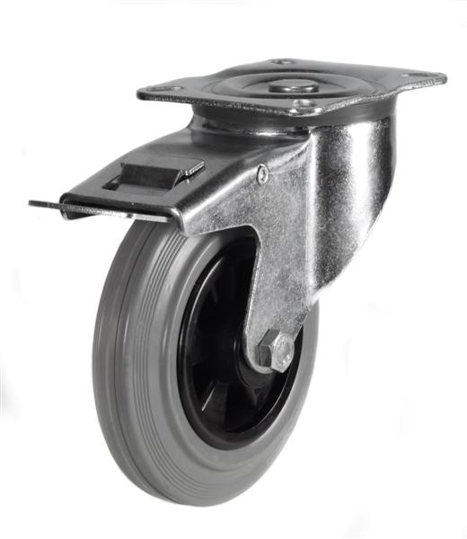 Industrial Grey Rubber castors