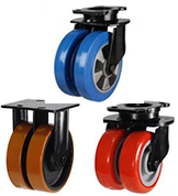 Twin Wheel Polyurethane Castors