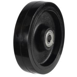 100mm Elastic Rubber on Cast Iron Wheel [180kg max load]