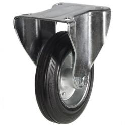 125mm Rubber Fixed Large Plate Castor [100kg max load]