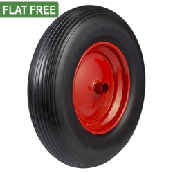 400mm Puncture Proof/Flat Free PU Wheel (Plain Bearing) [120kg max load]