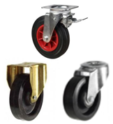 Black Rubber Castors