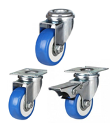 Blue Polyurethane Castors [AGBEPVC]