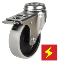 Anti-Static Bolt Hole Swivel Braked Castors