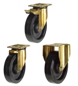 Elastic Rubber on Cast Iron Castors [GDHRT]