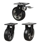 Elastic Rubber on Aluminium Castors [LMHBEA]