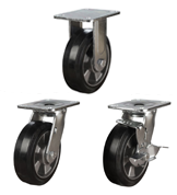 Elastic Rubber on Aluminium Castors [LMHEA]