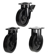 Elastic Rubber on Cast Iron Castors [NGRRT]