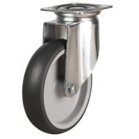  LWA/TPR Light Duty Grey Rubber Swivel Castors