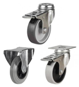 Grey Rubber Castors