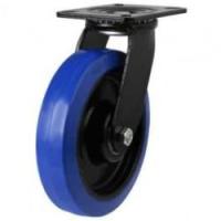 LMHBNB Non-Marking Blue Elastic Rubber Swivel Castors