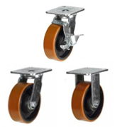 Medium/Heavy Duty Polyurethane on Cast Iron Castors [LMHPT]