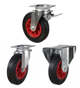 Rubber Tyre on Plastic Castors [DRWCPS]