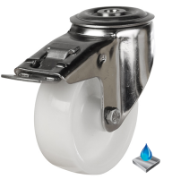 SSMDRNY Bolt Hole Swivel Braked Castors