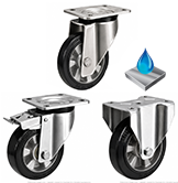 Stainless Steel Elastic Polyurethane on Nylon Castors [SSGDHEABJ]