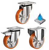 Stainless Steel Polyurethane on Aluminium Castors [SSGDHPTABJ]