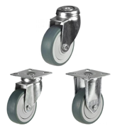 Synthetic Non-Marking Grey Rubber Castors [GDGRG]