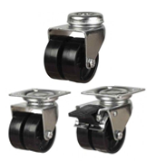 Twin Wheel Black Castors [DR2NY]