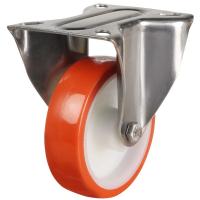 100mm Polyurethane Fixed Castor [150kg max load]