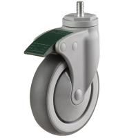 Light Duty 100mm Synthetic Non-Marking Rubber Swivel Castor - 85kg Load