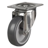 100mm Non-Marking Rubber Swivel Castor [80kg max load]