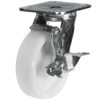 100mm Nylon Swivel Braked Castor [450kg max load]