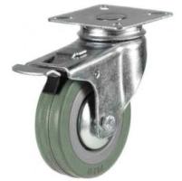 100mm Non-Marking Rubber Swivel Braked Castor [80kg max load]