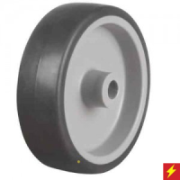 Medium Duty 125mm Non-Marking Anti-Static Rubber Wheel - 100kg Load