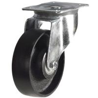 125mm Cast Iron Swivel Large Plate Castor [350kg max load]