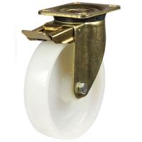 125mm Nylon Swivel Braked Castor [700kg max load]