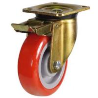 125mm Polyurethane Swivel Braked Castor [340kg max load]