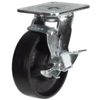 150mm Cast Iron Swivel Braked Castor [500kg max load]