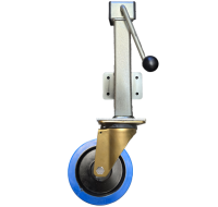 150mm Heavy Duty Jacking Castor - Rubber Wheel | 300kg