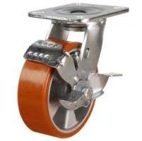 150mm Polyurethane Swivel Braked Castor [500kg max load]