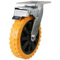 150mm Polyurethane Swivel Braked Castor [350kg max load]