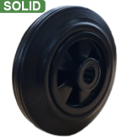 160mm Black Rubber Wheel on Plastic Centre [135kg max load]