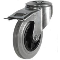 160mm Rubber Swivel Braked Castor [175kg max load]