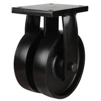 200mm Cast Iron Fixed Castor [2200kg max load]