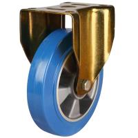 200mm Elastic Polyurethane Fixed Castor [800kg max load]
