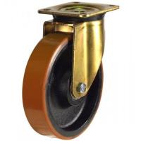 200mm Polyurethane on Cast Iron Swivel Castor [800kg max load]