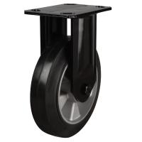 250mm Rubber Fixed Castor [550kg max load]