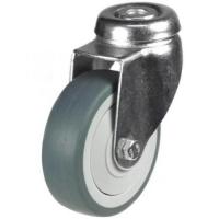 50mm Non-Marking Rubber Swivel Bolt Hole Castor [40kg max load]