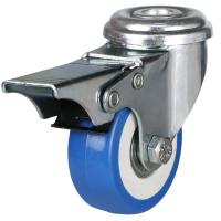 50mm Elastic Polyurethane Swivel Braked Castor [50kg max load]