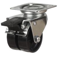 50mm Nylon Swivel Braked Castor [60kg max load]