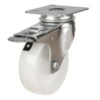 Light Duty 50mm Polypropylene Swivel Braked Castor - 40kg Load