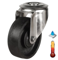 80mm High Temperature Resistant Stainless Steel Swivel Castor [200kg max load]