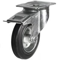 80mm Rubber Swivel Braked Castor [60kg max load]