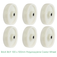 Bulk Buy x 100 / 100mm Polypropylene Wheel - | 180kg