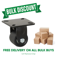 BULK BUY / 50mm Low Level Nylon Fixed Castor | 300kg