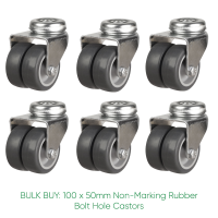 BULK BUY / 50mm Non-Marking Rubber Castor | 60kg